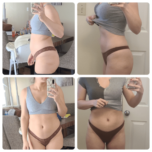 12 lbs Weight Loss Before and After 5'5 Female 141 lbs to 129 lbs