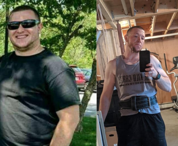 5'7 Male Before and After 70 lbs Fat Loss 220 lbs to 150 lbs