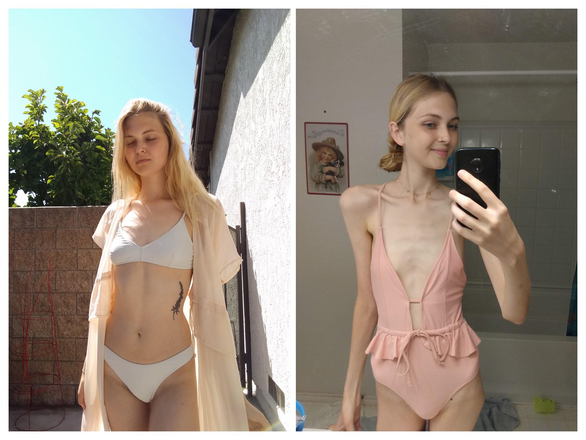 Progress Pics of 20 lbs Weight Gain 6 foot Female 105 lbs to 125 lbs