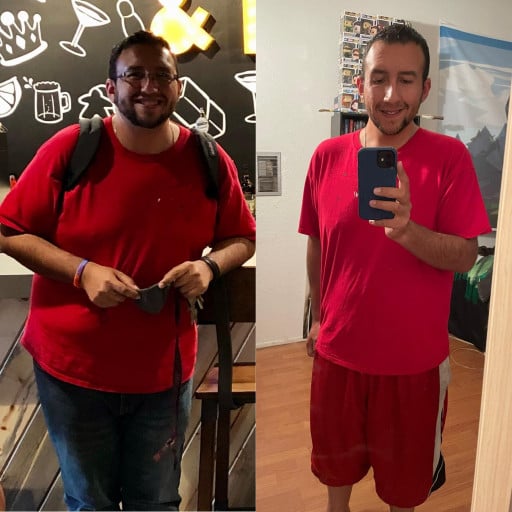 5'10 Male Before and After 61 lbs Fat Loss 265 lbs to 204 lbs