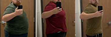 Before and After 101 lbs Fat Loss 5'9 Male 321 lbs to 220 lbs