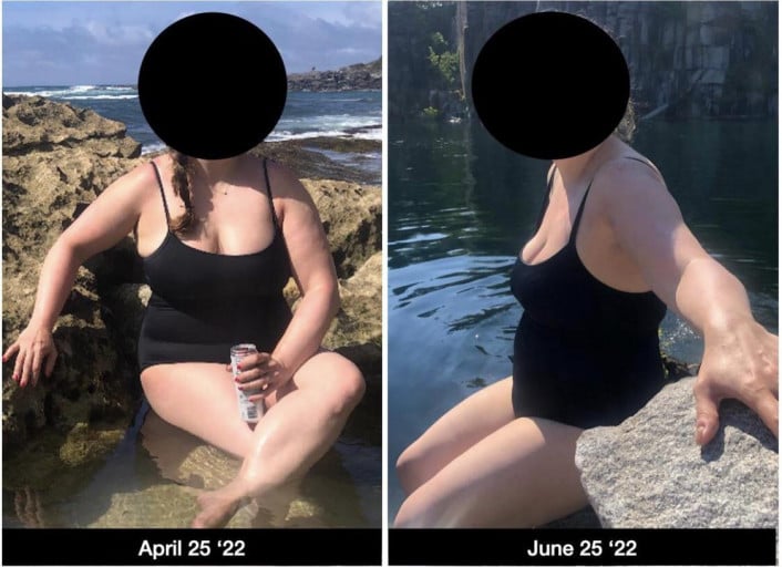 Progress Pics of 11 lbs Fat Loss 5 feet 4 Female 187 lbs to 176 lbs