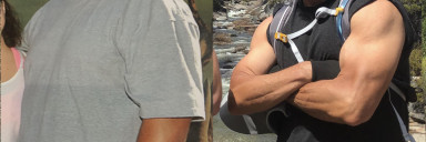 Before and After 93 lbs Weight Loss 6 foot 3 Male 300 lbs to 207 lbs