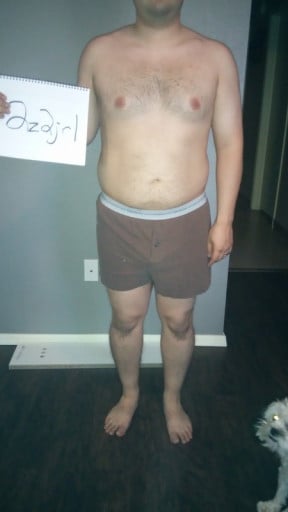 A photo of a 5'6" man showing a snapshot of 196 pounds at a height of 5'6