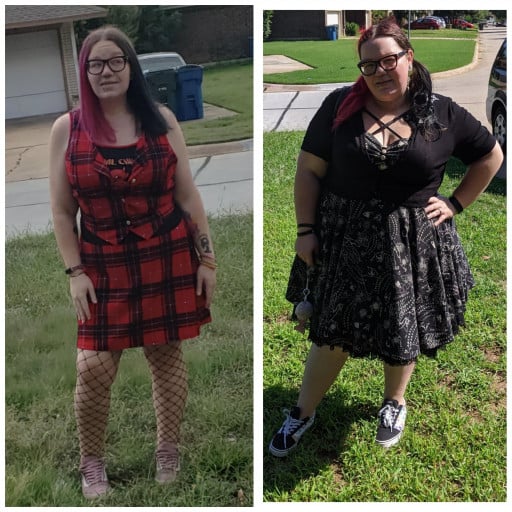 140 lbs Fat Loss Before and After 5 foot 3 Female 333 lbs to 193 lbs