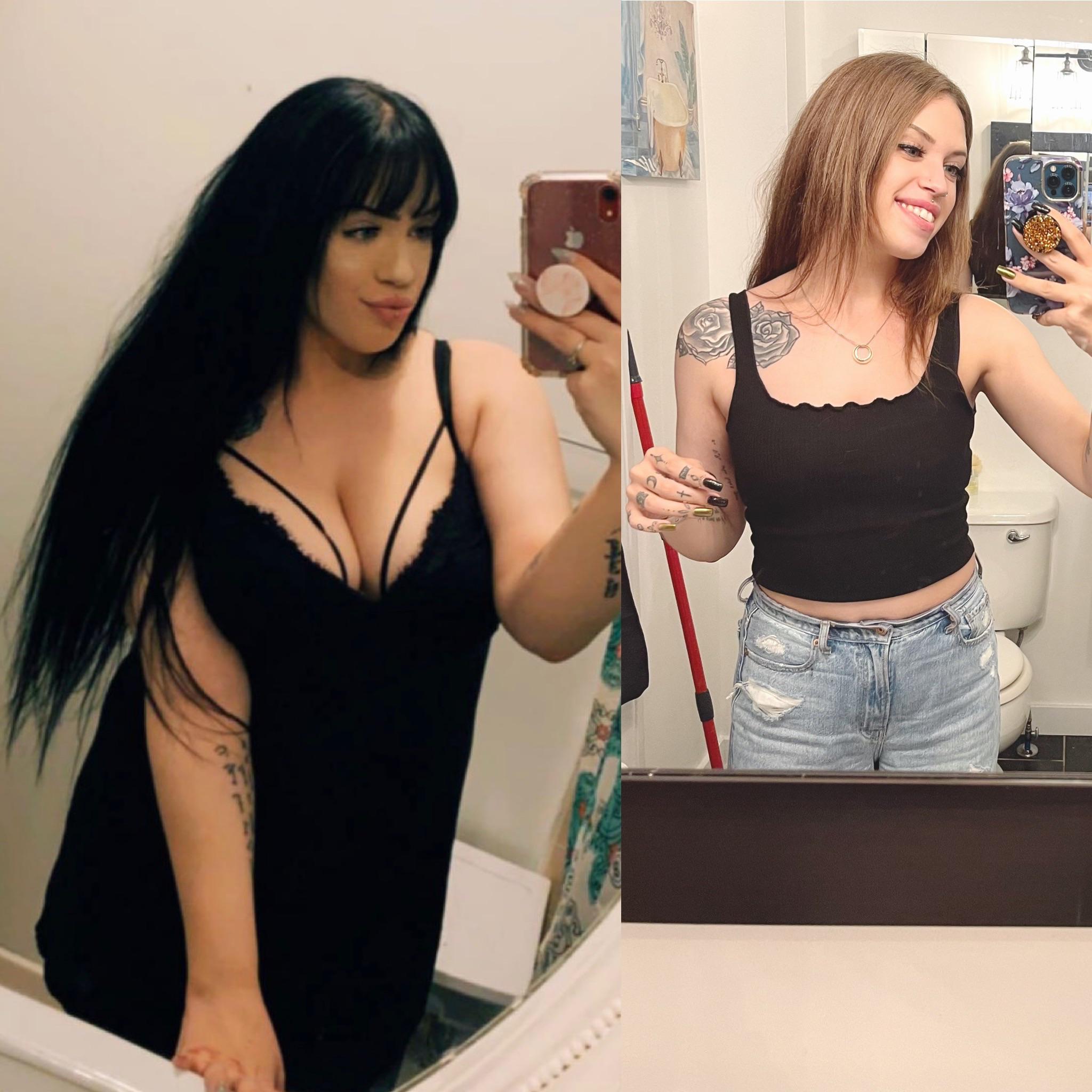 105 lbs Fat Loss Before and After 5 feet 6 Female 225 lbs to 120 lbs