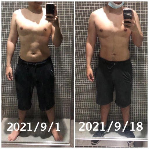 Progress Pics of 3 lbs Fat Loss 5 foot 5 Male 150 lbs to 147 lbs