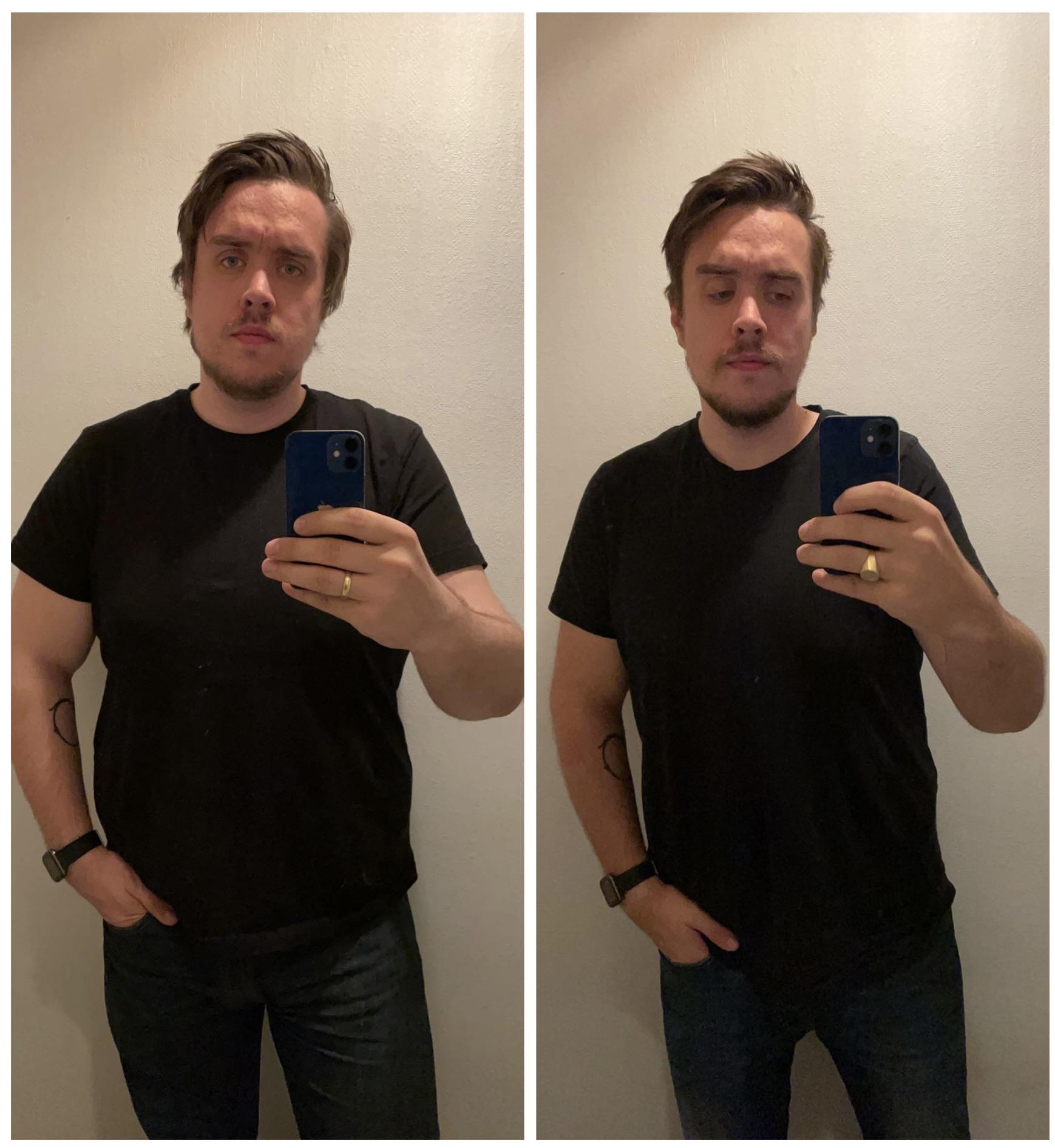 35 lbs Fat Loss 6'1 Male 250 lbs to 215 lbs