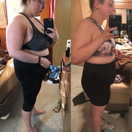 5 feet 3 Female 60 lbs Weight Loss Before and After 225 lbs to 165 lbs