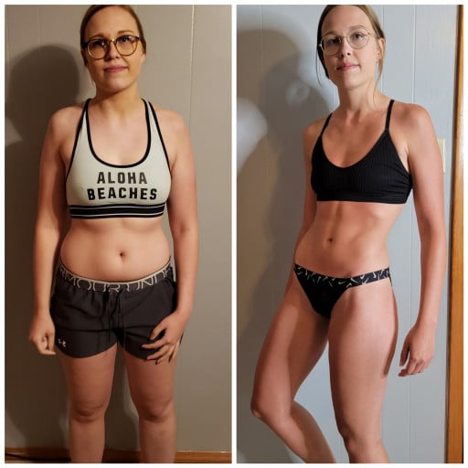 5 feet 7 Female Before and After 50 lbs Weight Loss 175 lbs to 125 lbs