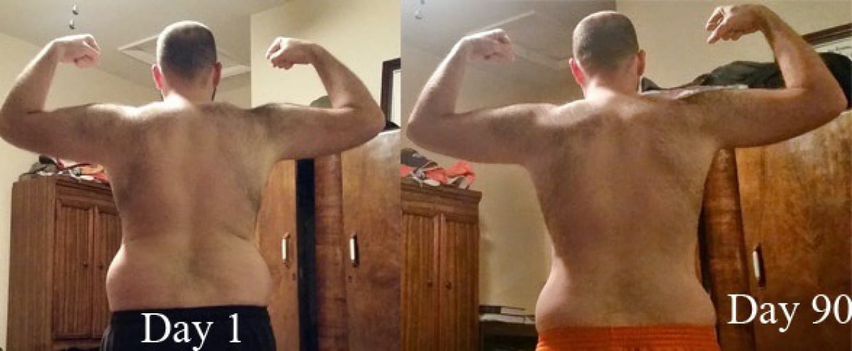 22 lbs Fat Loss Before and After 6 foot 4 Male 263 lbs to 241 lbs