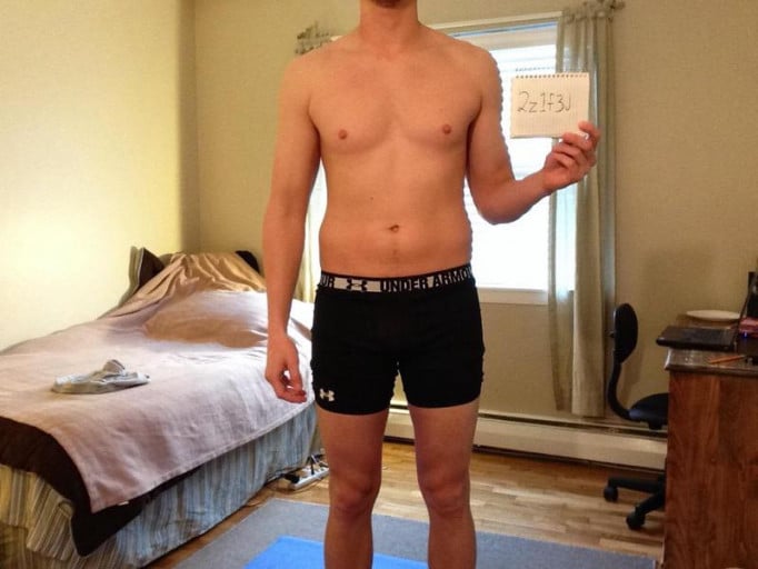 A picture of a 6'2" male showing a snapshot of 185 pounds at a height of 6'2