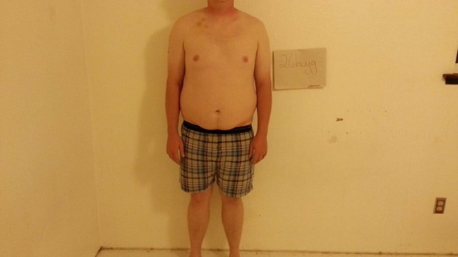 A picture of a 6'0" male showing a snapshot of 241 pounds at a height of 6'0