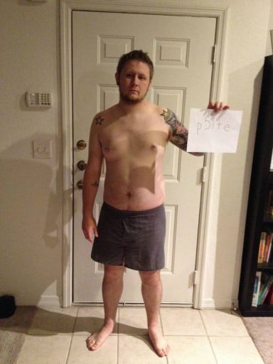 A photo of a 5'11" man showing a snapshot of 216 pounds at a height of 5'11