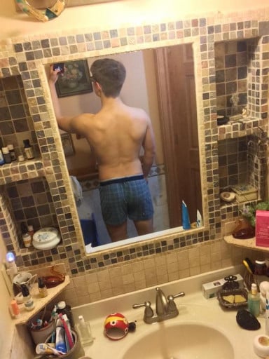A progress pic of a 5'11" man showing a snapshot of 175 pounds at a height of 5'11