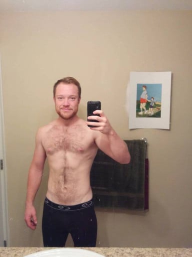 A before and after photo of a 5'11" male showing a weight cut from 193 pounds to 180 pounds. A net loss of 13 pounds.