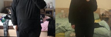 100 lbs Fat Loss Before and After 5 feet 7 Male 352 lbs to 252 lbs