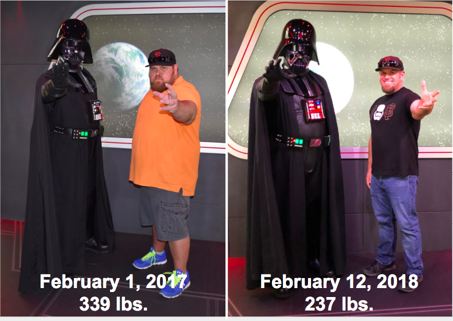 Progress Pics of 102 lbs Fat Loss 5 feet 11 Male 339 lbs to 237 lbs