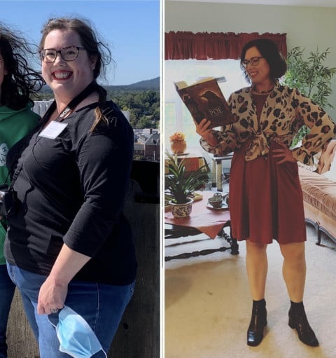 5 foot 7 Female 90 lbs Weight Loss Before and After 278 lbs to 188 lbs
