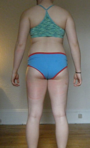 A photo of a 5'9" woman showing a snapshot of 175 pounds at a height of 5'9