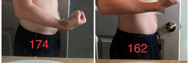5 feet 10 Male 12 lbs Weight Loss Before and After 174 lbs to 162 lbs
