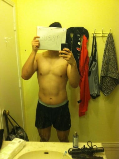 A photo of a 6'0" man showing a snapshot of 195 pounds at a height of 6'0