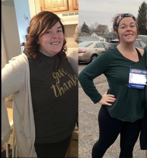 5 foot 3 Female 75 lbs Weight Loss 252 lbs to 177 lbs