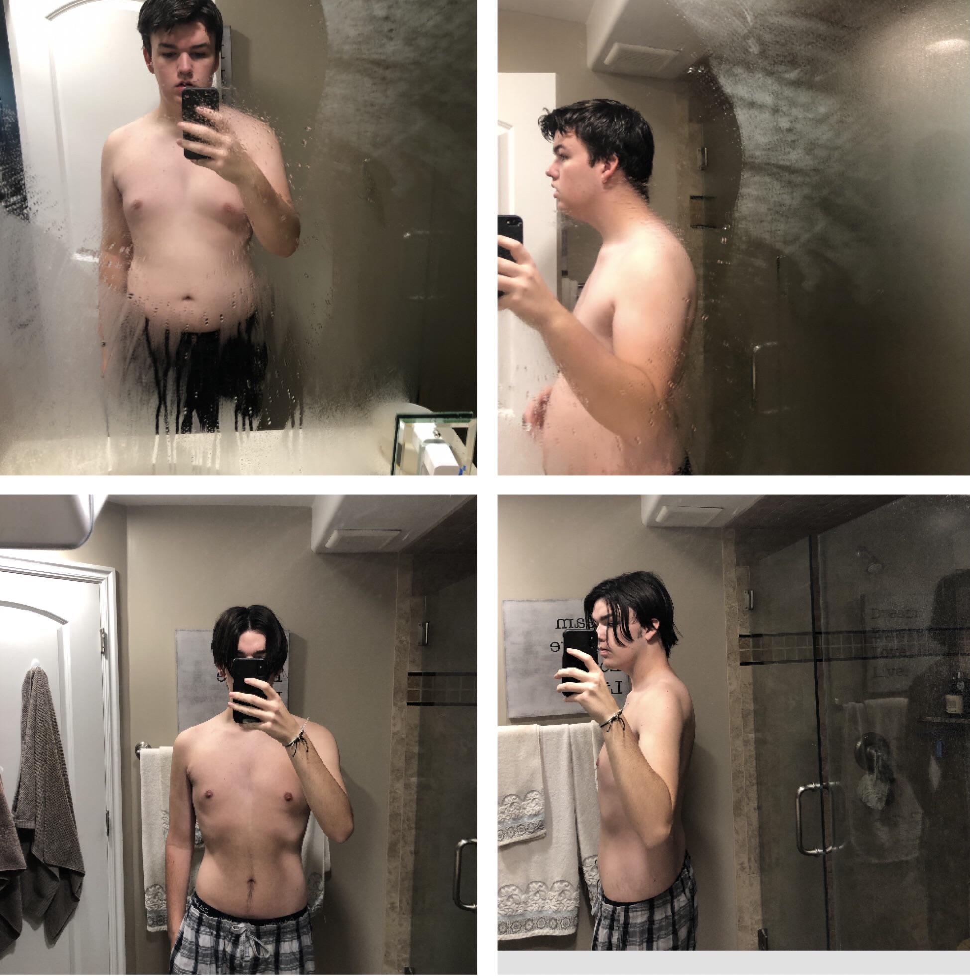 67 lbs Weight Loss Before and After 5 foot 10 Male 230 lbs to 163 lbs