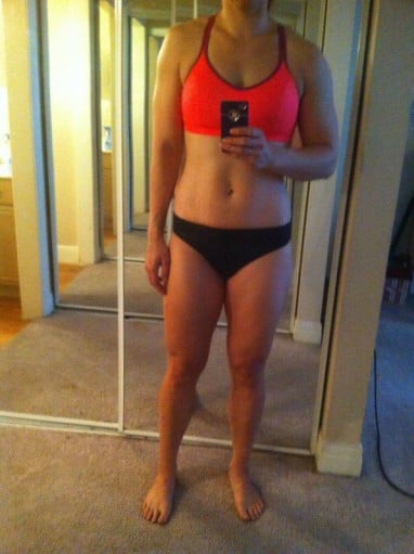 A picture of a 5'9" female showing a snapshot of 167 pounds at a height of 5'9
