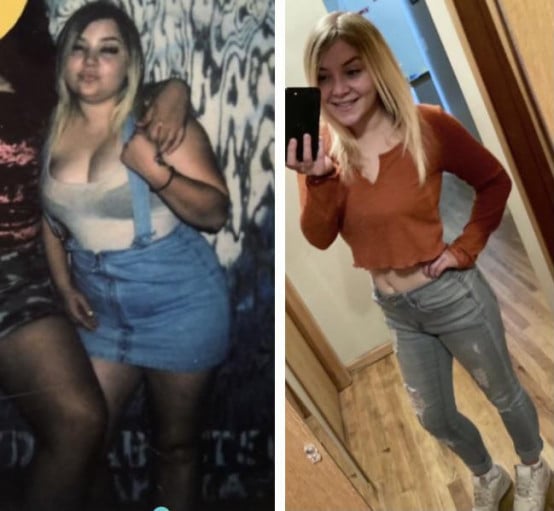 Progress Pics of 47 lbs Weight Loss 5'1 Female 170 lbs to 123 lbs
