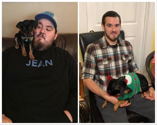 6 foot Male Before and After 130 lbs Weight Loss 305 lbs to 175 lbs