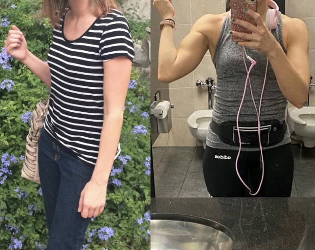 10 lbs Fat Loss Before and After 5 feet 4 Female 127 lbs to 117 lbs