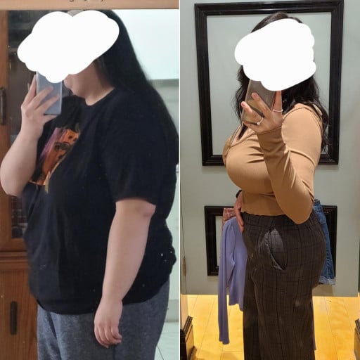 Progress Pics of 112 lbs Fat Loss 5'5 Female 275 lbs to 163 lbs