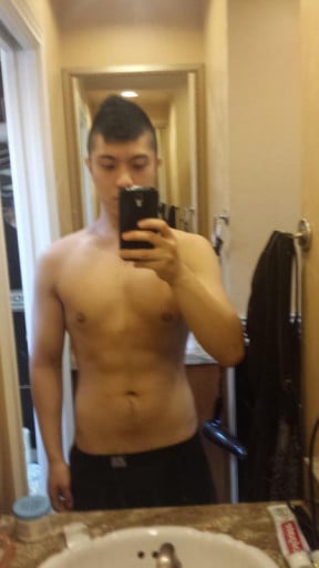 A progress pic of a 5'7" man showing a weight cut from 215 pounds to 170 pounds. A total loss of 45 pounds.