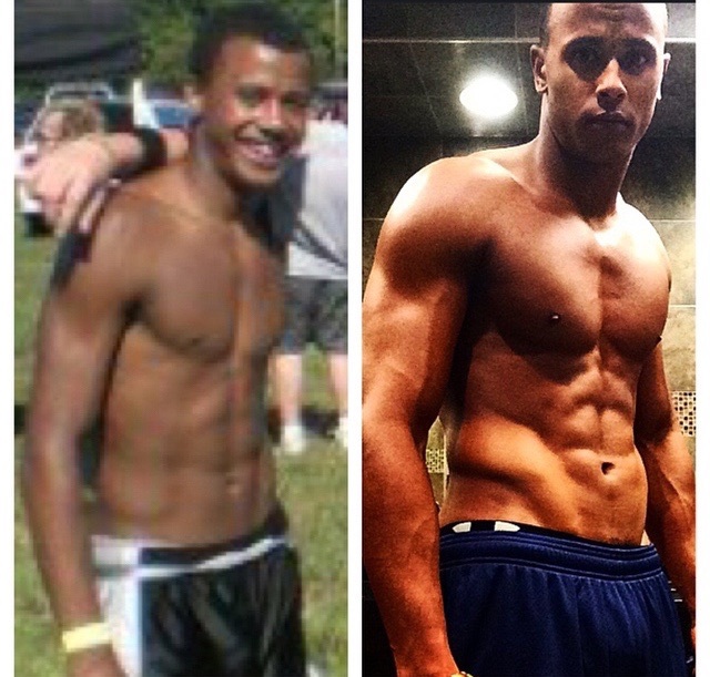6 foot 1 Male 30 lbs Muscle Gain Before and After 155 lbs to 185 lbs