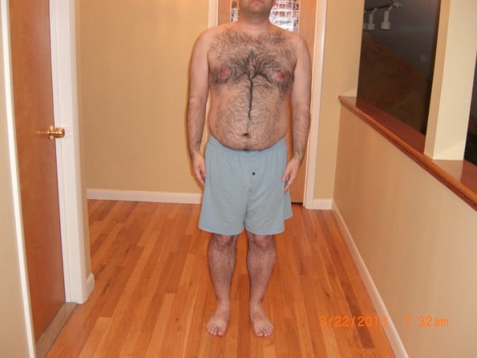 A photo of a 5'5" man showing a snapshot of 183 pounds at a height of 5'5