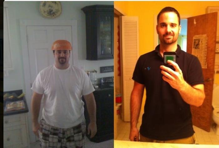 5 foot 10 Male 100 lbs Fat Loss Before and After 269 lbs to 169 lbs