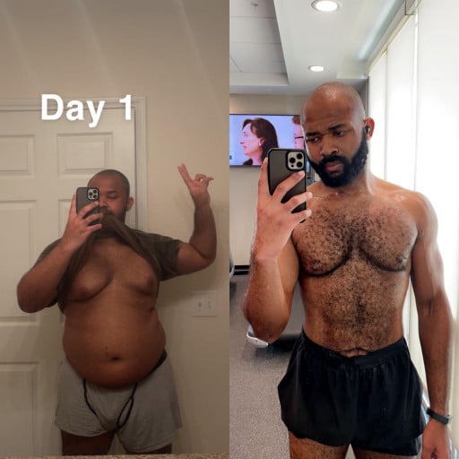 Progress Pics of 115 lbs Weight Loss 5 foot 10 Male 304 lbs to 189 lbs