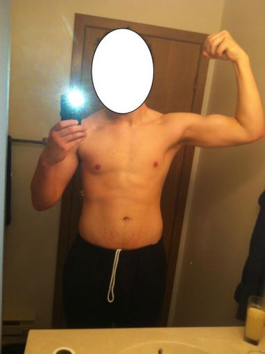 A progress pic of a 6'4" man showing a weight reduction from 275 pounds to 198 pounds. A respectable loss of 77 pounds.