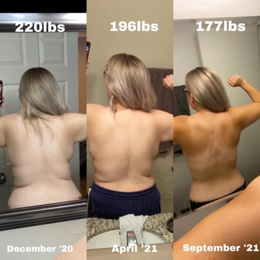 5'4 Female 113 lbs Fat Loss 290 lbs to 177 lbs