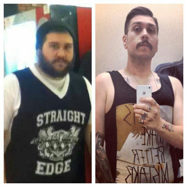 5 feet 8 Male Before and After 106 lbs Weight Loss 305 lbs to 199 lbs