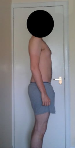 A progress pic of a 5'10" man showing a snapshot of 156 pounds at a height of 5'10