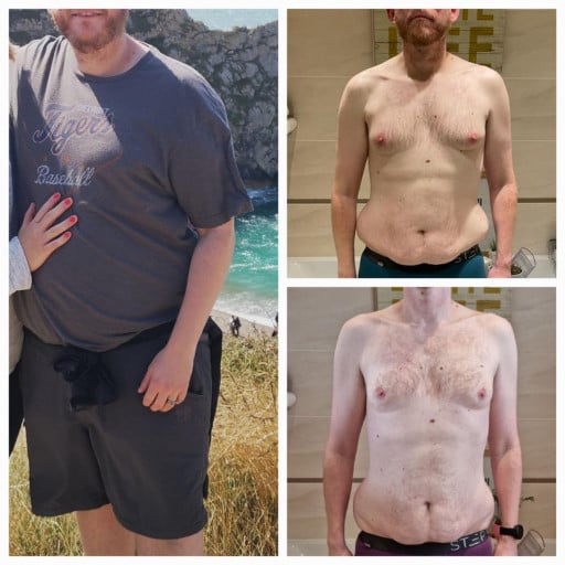 6 foot 1 Male Progress Pics of 78 lbs Fat Loss 277 lbs to 199 lbs