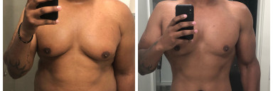 6 feet 4 Male Before and After 55 lbs Weight Loss 297 lbs to 242 lbs
