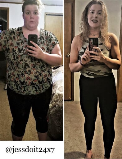 5 feet 7 Female 152 lbs Weight Loss Before and After 339 lbs to 187 lbs