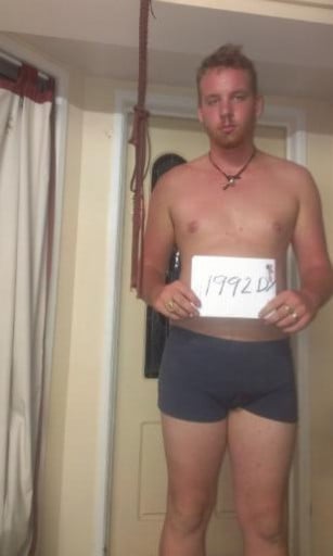 A picture of a 6'2" male showing a snapshot of 207 pounds at a height of 6'2
