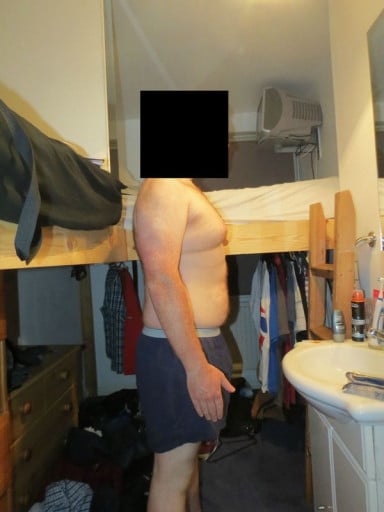 A progress pic of a 5'11" man showing a snapshot of 212 pounds at a height of 5'11