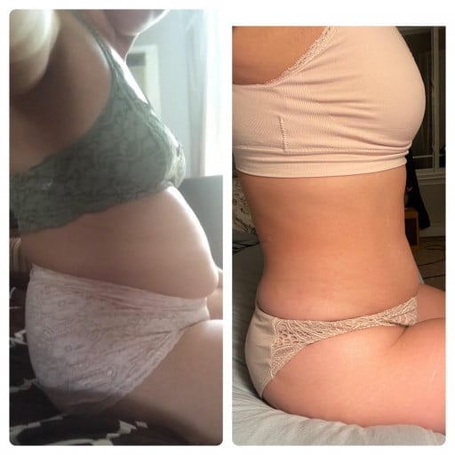 5 foot Female Before and After 17 lbs Weight Loss 140 lbs to 123 lbs