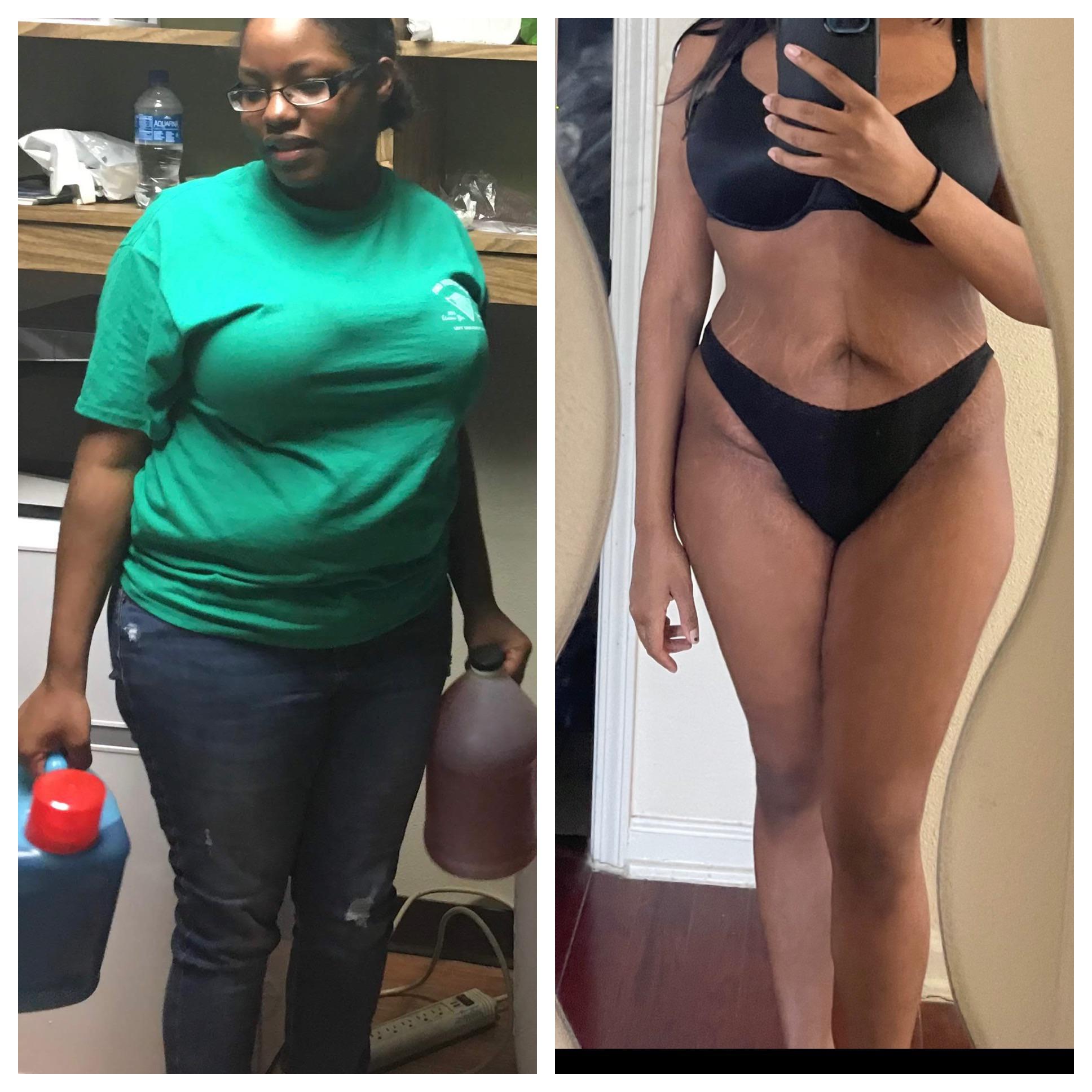 5'3 Female Before and After 62 lbs Weight Loss 210 lbs to 148 lbs