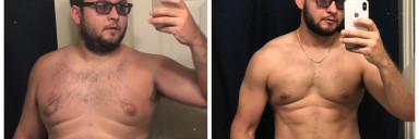 Before and After 65 lbs Weight Loss 5 foot 9 Male 240 lbs to 175 lbs